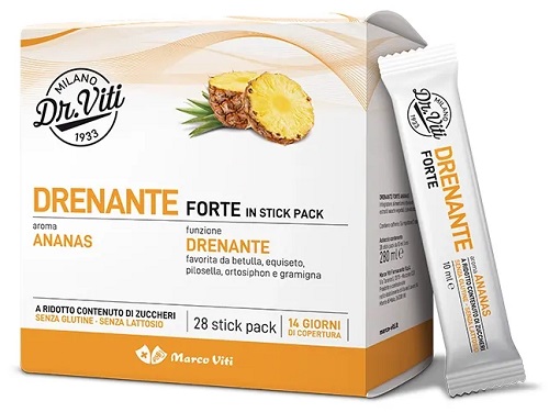 DR VITI DRENANTE FORTE ANANAS 28 STICK PACK SENZA ZUCCHERI - Farmapanda Srl