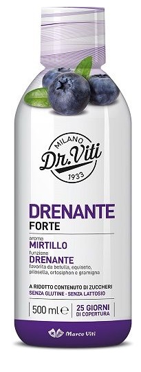 DR VITI DRENANTE FORTE MIRTILLO 500 ML SENZA ZUCCHERI - Farmapanda Srl