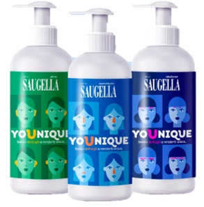 SAUGELLA YOUNIQUE BUNDLE 1 DERMOLIQUIDO 200 ML + 1 ATTIVA 200 ML + 1 IDRASERUM 200 ML - Farmapanda Srl