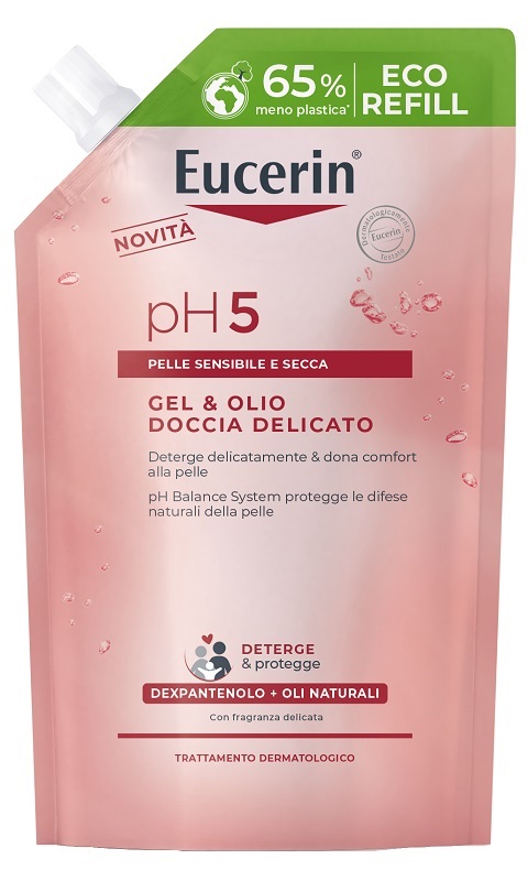 EUCERIN GEL & OLIO DOCCIA DELICATO 400 ML REFILL - Farmapanda Srl