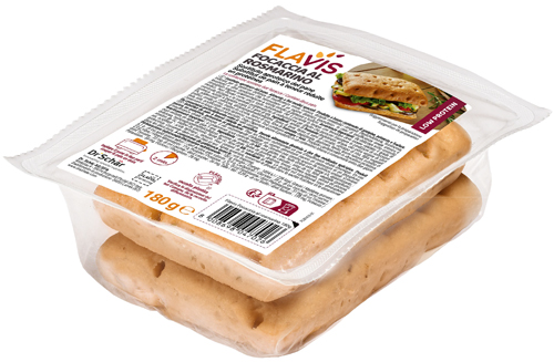 FLAVIS FOCACCIA ROSMARINO 2 PEZZI DA 90 G - Farmapanda Srl