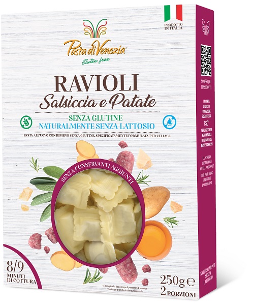 PASTA DI VENEZIA RAVIOLI SALSICCIA PATATE SENZA GLUTINE STAB 250 G - Farmapanda Srl