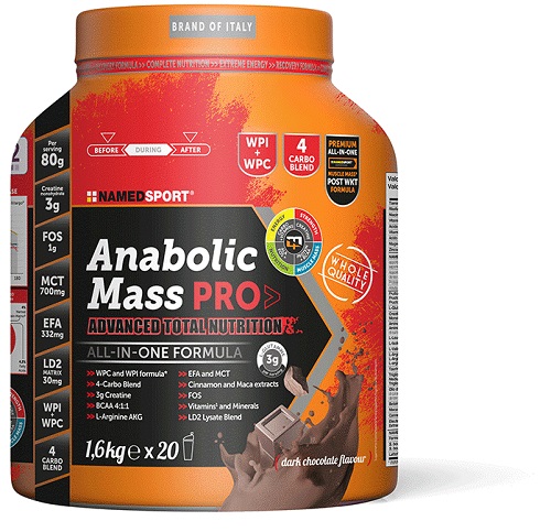 ANABOLIC MASS PRO DARK CHOCOLATE 1600 G - Farmapanda Srl