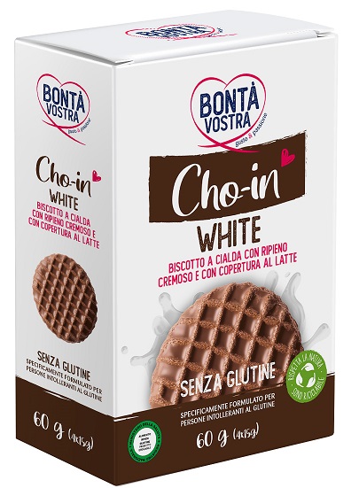 BONTA' VOSTRA CHO-IN WHITE BISCOTTO A CIALDA 4 PEZZI DA 15 G - Farmapanda Srl