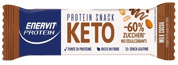 ENERVIT PROTEIN SNACK KETO MILK COCOA 35 G - Farmapanda Srl