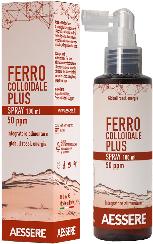 FERRO COLLOIDALE PLUS 50PPM SPRAY 100 ML - Farmapanda Srl