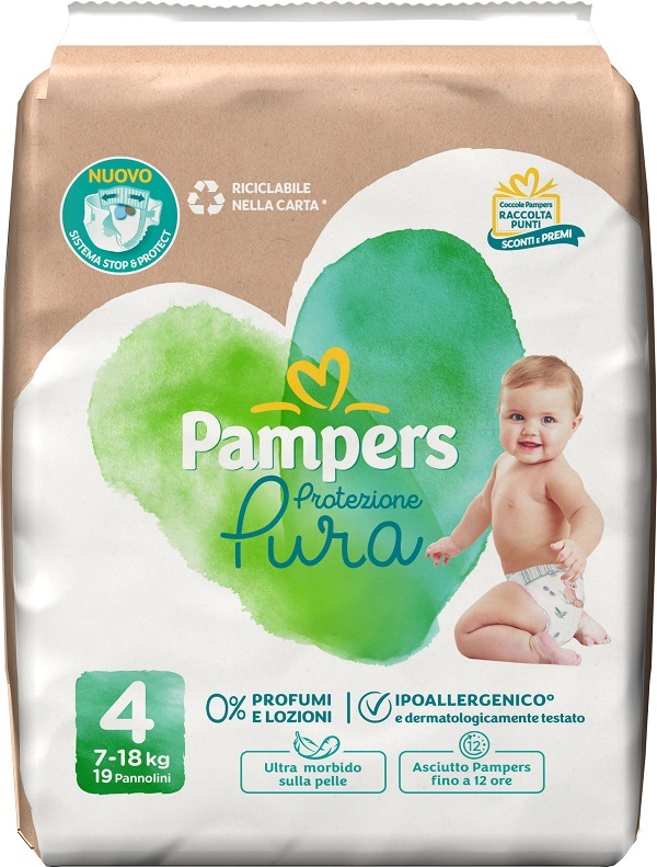 PAMPERS PROTEZIONE PURA MAXI PANNOLINI 19 PEZZI - Farmapanda Srl