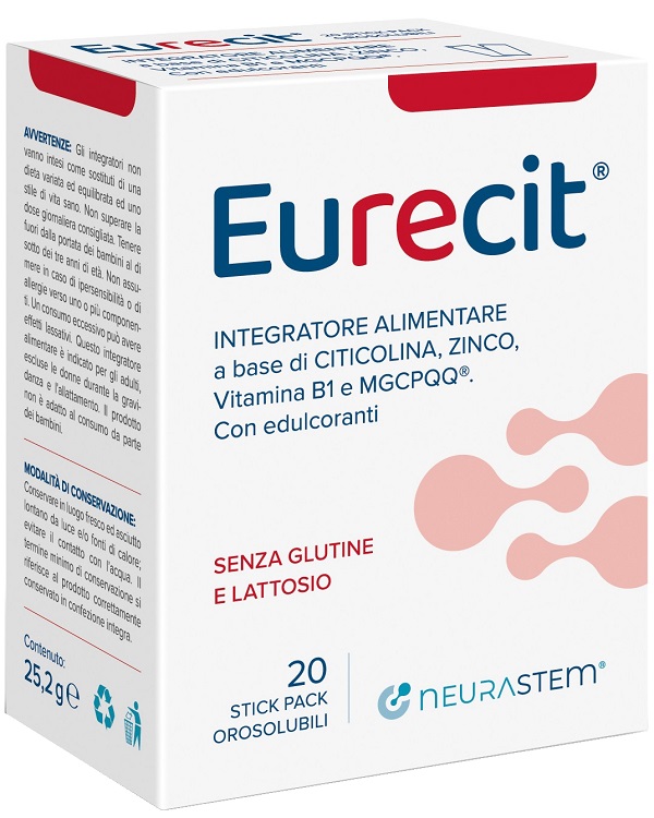EURECIT 20 STICK PACK OROSOLUBILI DA 1,26 G - Farmapanda Srl