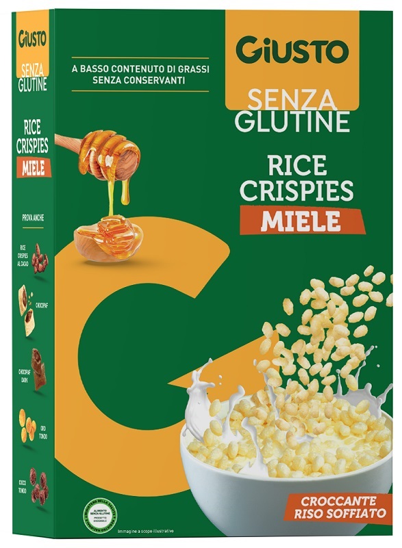 GIUSTO SENZA GLUTINE RICE CRISPIES MIELE 200 G - Farmapanda Srl
