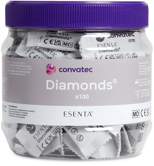 BUSTINE GELIFICANTI ANTIODORE PER STOMIA ESENTA DIAMONDS 100 PEZZI - Farmapanda Srl