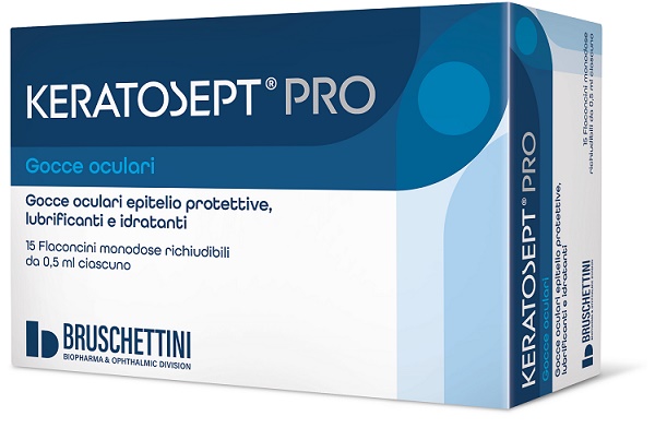 GOCCE OCULARI KERATOSEPT PRO 15 FLACONCINI MONODOSE RICHIUDIBILI DA 0,5 ML - Farmapanda Srl