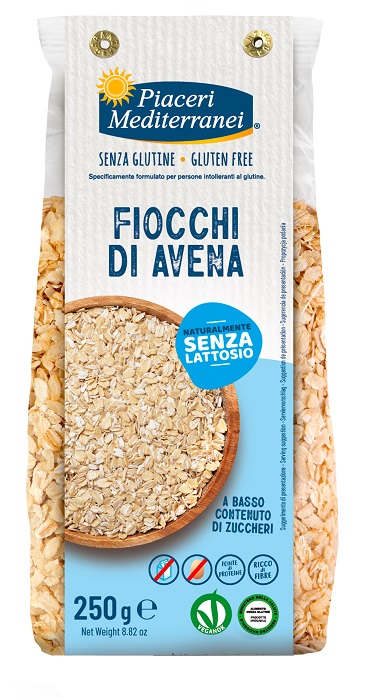 PIACERI MEDITERRANEI FIOCCHI AVENA 250 G - Farmapanda Srl