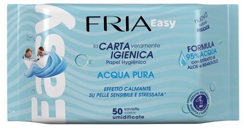 FRIA EASY CARTA IGIENICA ACQUA PURA EFFETTO CALMANTE 50 SALVIETTE - Farmapanda Srl