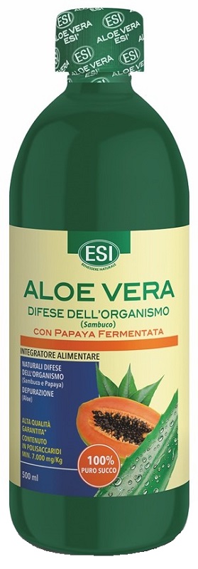 ESI ALOE VERA DIFESE DELL'ORGANISMO SAMBUCO CON PAPAYA FERMENTATA SUCCO 500 ML - Farmapanda Srl