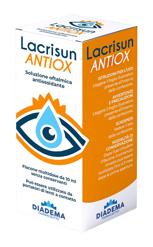 LACRISUN ANTIOX SOLUZIONE OFTALMICA ANTIOSSIDANTE OCCHI FLACONE MULTIDOSE 10 ML - Farmapanda Srl