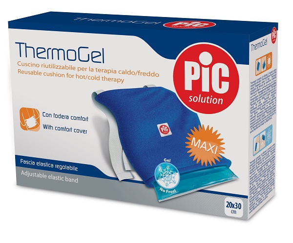 CUSCINO THERMOGEL RIUTILIZZABILE PER TERAPIA CALDO FREDDO CM 20X30 CON FODERA FASCIA ELASTICA ITC - Farmapanda Srl