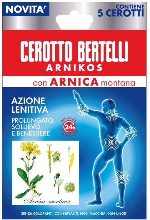 BERTELLI CEROTTO ARNIKOS CON ARNICA MONTANA 5 PEZZI - Farmapanda Srl