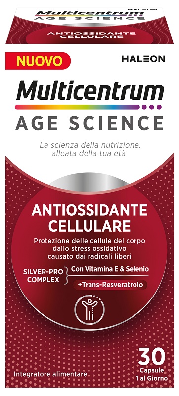 MULTICENTRUM AGE SCIENCE ANTIOSSIDANTE CELLULARE 30 CAPSULE - Farmapanda Srl