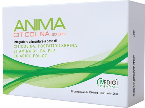 ANIMA CITICOLINA 20 COMPRESSE - Farmapanda Srl