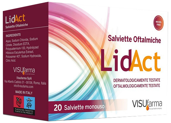LIDACT SALVIETTE OFTALMICHE PERIOCULARI MONOUSO 20 PEZZI - Farmapanda Srl