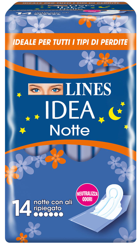 LINES IDEA NOTTE CON ALI RIPIEGATE 14 PEZZI - Farmapanda Srl