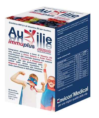 AUXILIE IMMUPLUS JUNIOR SOLUBILE 30 STICK PACK - Farmapanda Srl