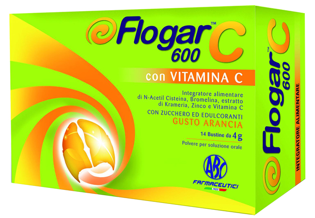 FLOGAR  C 600 CON VITAMINA C 14 BUSTINE GUSTO ARANCIA - Farmapanda Srl