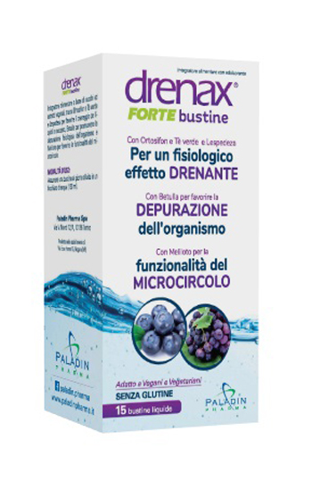 DRENAX FORTE MIRTILLO E UVA 15 BUSTINE - Farmapanda Srl