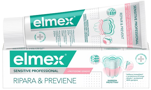 DENTIFRICIO ELMEX SENSITIVE RIPARA & PREVIENE 75 ML - Farmapanda Srl