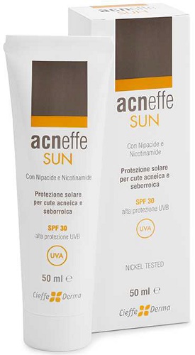 ACNEFFE SUN SPF 30 ALTA PROTEZIONE UVB PER CUTE ACNEICA E SEBORROICA 50 ML - Farmapanda Srl