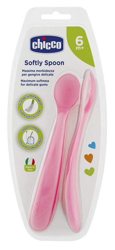 CHICCO CUCCHIAIO SILICONE FEMMINILE BI PACK 6M+ - Farmapanda Srl
