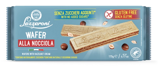 ZEROLE WAFERS ALLA NOCCIOLA SENZA ZUCCHERI AGGIUNTI 175 G - Farmapanda Srl