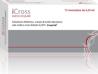 ICROSS SOLUZIONE OFTALMICA ACIDO IALURONICO CROSS-LINKATO 0,2% 15 MONODOSI DA 0,35 ML - Farmapanda Srl