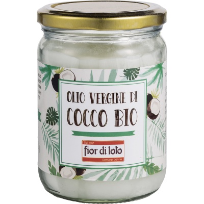 FIOR DI LOTO OLIO VERGINE DI COCCO BIO 450 ML - Farmapanda Srl