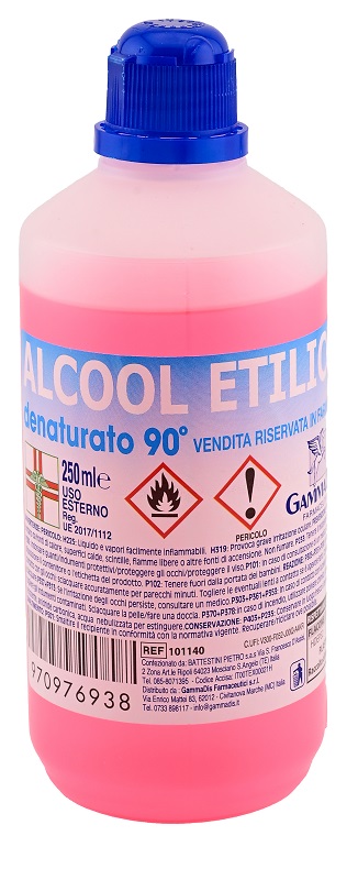 ALCOOL ETILICO DENATURATO 90 GRADI 250 ML - Farmapanda Srl