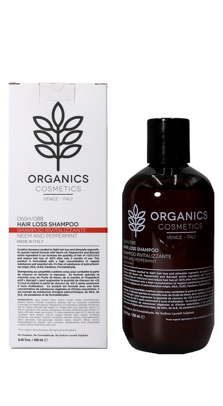 ORGANICS PHARM HAIR LOSS SHAMPOO NEEM OIL AND PEPPERMINT 250 ML - Farmapanda Srl