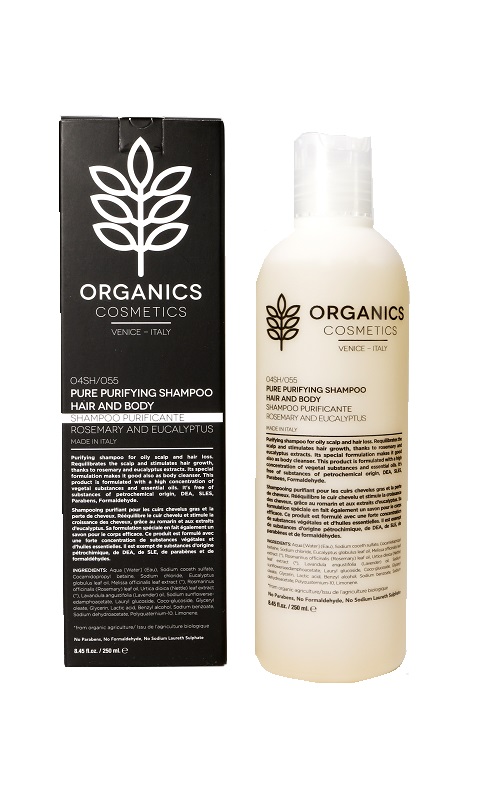 ORGANICS PHARM PURE PURIFYING SHAMPOO HAIR AND BODY 250 ML - Farmapanda Srl