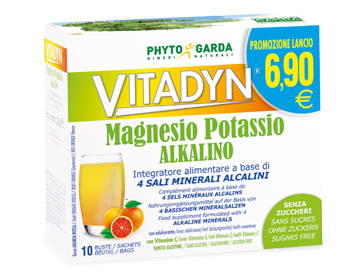 VITADYN MAGNESIO POTASSIO ALKALINO SENZA ZUCCHERO 10 BUSTINE - Farmapanda Srl