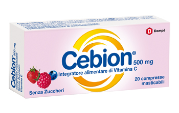 CEBION MASTICABILE SENZA ZUCCHERO VITAMINA C 500 MG 20 COMPRESSE - Farmapanda Srl