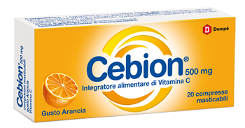 CEBION MASTICABILE ARANCIA VITAMINA C 500 MG 20 COMPRESSE - Farmapanda Srl