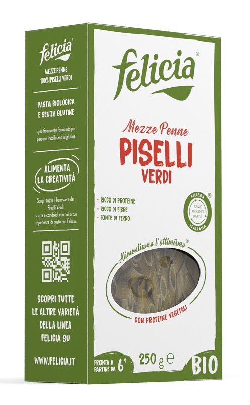 FELICIA BIO MEZZE PENNE PISELLI VERDI 250 G - Farmapanda Srl