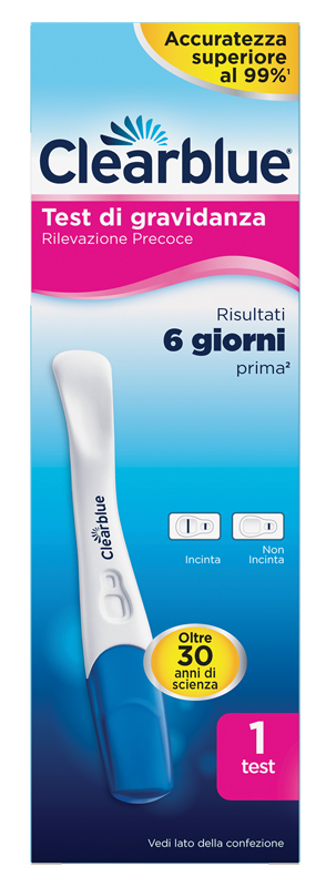 TEST DI GRAVIDANZA CLEARBLUE RILEVAZIONE PRECOCE 1 PEZZO - Farmapanda Srl