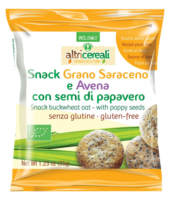 ALTRICEREALI SNACK SARACENO E AVENA CON SEMI DI PAPAVERO 35 G - Farmapanda Srl
