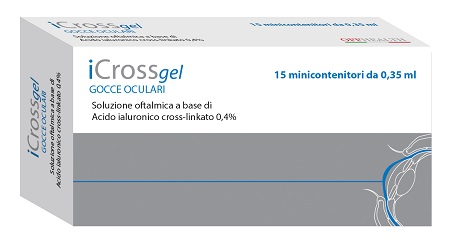 ICROSS GEL GOCCE OCULARI ACIDO IALURONICO CROSS-LINKATO 0,4% 15 MONODOSE DA 0,35 ML - Farmapanda Srl
