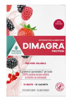 DIMAGRA PROTEIN RED FRUIT 10 BUSTE - Farmapanda Srl