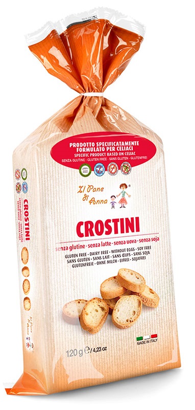 IL PANE DI ANNA CROSTINI SENZA LATTE 120 G - Farmapanda Srl