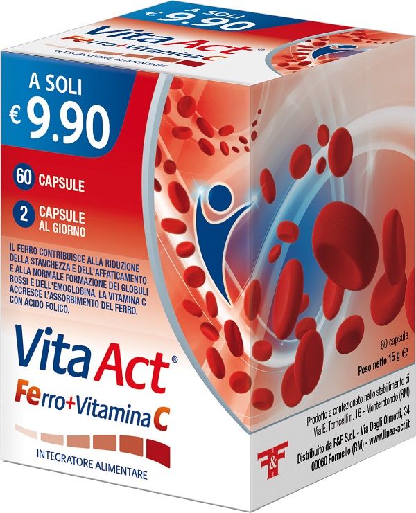 VITA ACT FERRO+VITAMINA C 60 CAPSULE - Farmapanda Srl