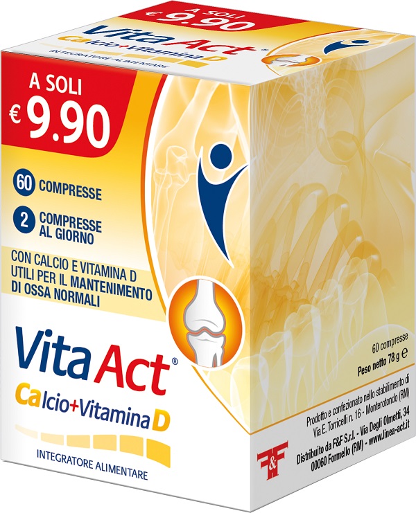 VITA ACT CALCIO + VITAMINA D 60 COMPRESSE - Farmapanda Srl