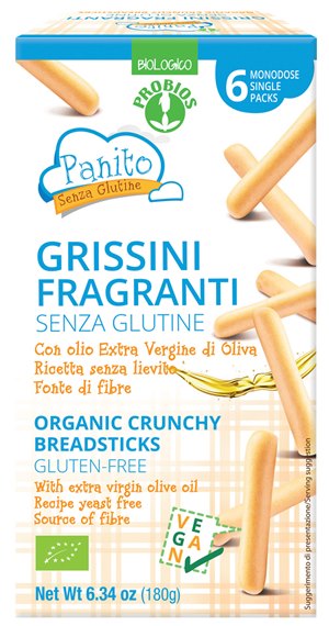 PANITO GRISSINI FRAGRANTI SENZA GLUTINE 180 G - Farmapanda Srl