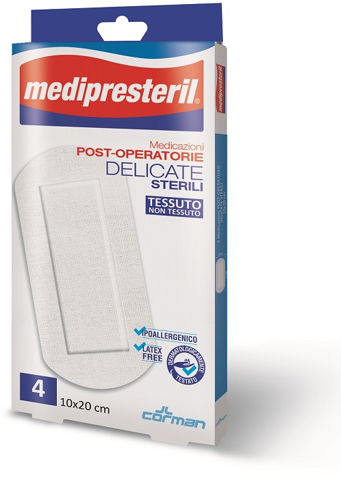 MEDICAZIONE POST OPERATORIA MEDIPRESTERIL DELICATA TNT 10X20CM 5 PEZZI - Farmapanda Srl